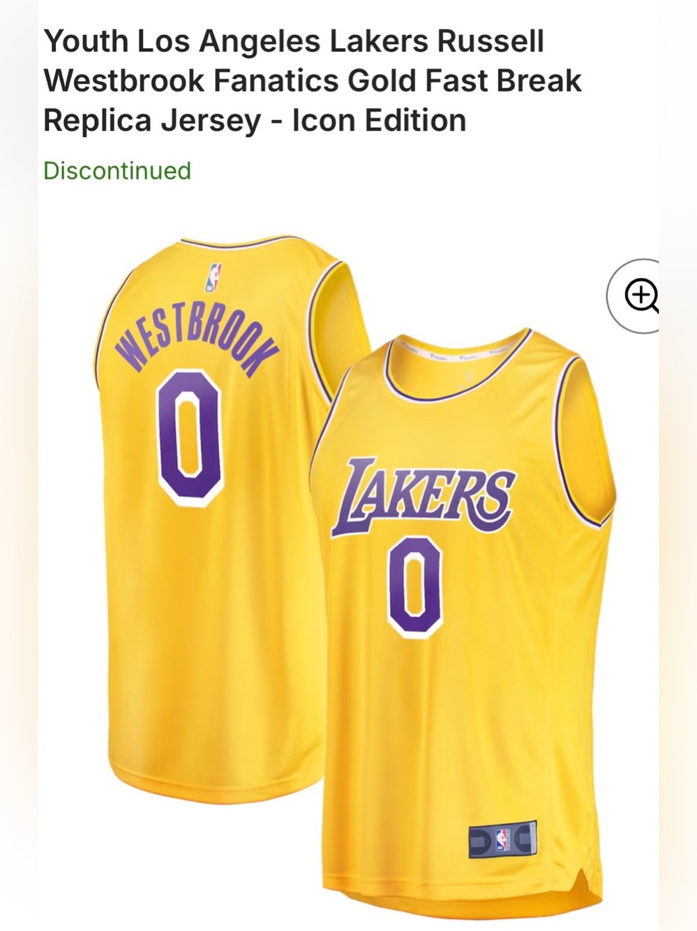 Westbrook Lakers 0 Los Angeles Lakers Yellow Basketball